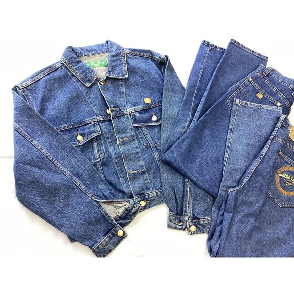 MCM Denim Women (1 Denim Jacket (S), 2 Pants (27), 1 Skirt (M)) 4-Piece Set - Picture 4 of 6